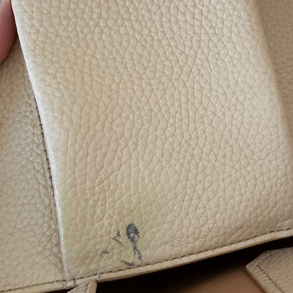 💗 Tory Burch Pink Pebbled Leather Tote | Large Neutral Shopper | 17.5” Wide - Picture 10 of 12